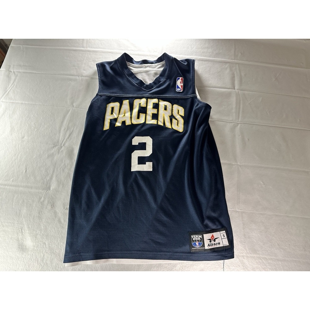 Reebok‎ Indiana Pacers Navy Blue Basketball Jersey Youth Size Small